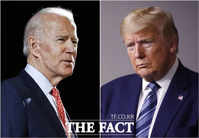 미국 대선에서 맞붙고 있는 조 바이든 민주당 대통령 후보(왼쪽)와 도널드 트럼프 대통령. /AP·뉴시스