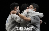  '완벽한 명승부'…펜싱 남자 사브르, '독일 꺽고 결승 진출' [TF사진관]