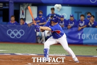  '아쉬운 3진 아웃'…득점 찬스 날린 김현수 [TF사진관]