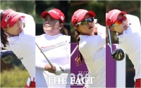  힘찬 스윙하는 한국 여자 골프팀 '어벤주스' [TF사진관]