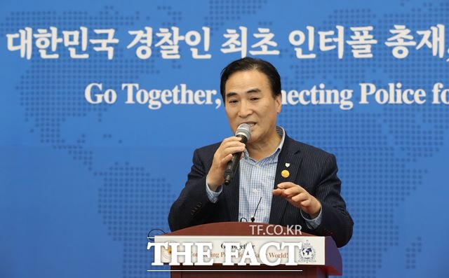 한국인 최초 국제형사경찰기구(인터폴) 수장을 맡은 김종양 총재가 3년 임기를 마치고 퇴임했다. /뉴시스