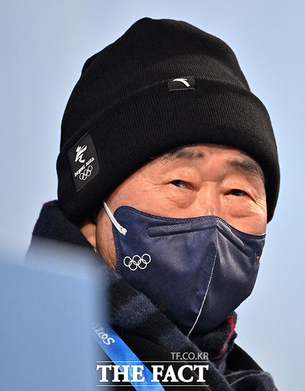 이날 베이징 동계올림픽 개막식에 참석한 반기문 전 UN 사무총장.