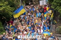  전세계가 함께한 '우크라이나 응원 퍼레이드' [TF사진관]