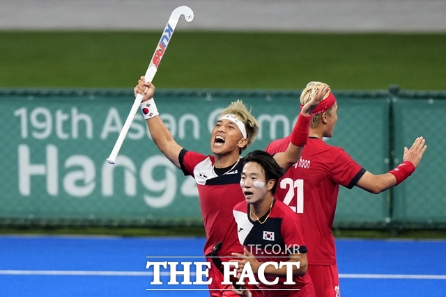 한국 남자 하키 대표팀이 6일 2022 항저우 아시안게임3~4위전에서  개최국 중국을 꺾고 값진 동메달을 획득했다. /뉴시스