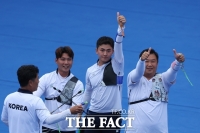  [항저우 AG] 남자 양궁 단체전 금메달…13년 만에 되찾은 왕좌