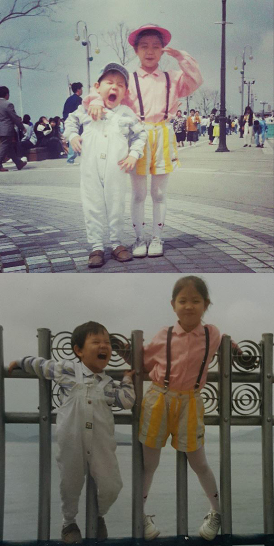 비스트 양요섭이 누나와 함께한 어린 시절 사진을 공개했다. / 양요섭 인스타그램