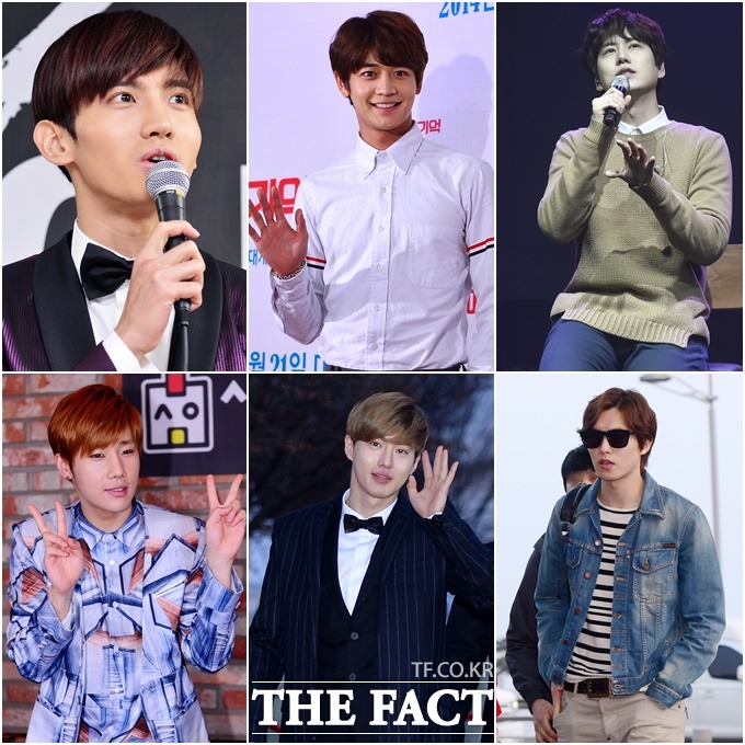 최강창민 민호 규현 종현 수호 성규(왼쪽 위부터 시계방향으로)가 인도 예능 프로그램에 합류한다. /최진석 남윤호 김슬기 기자