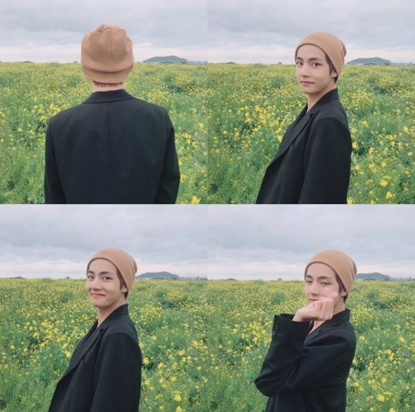 꽃보다 뷔. 뷔가 셀카를 공개했다. /방탄소년단 SNS