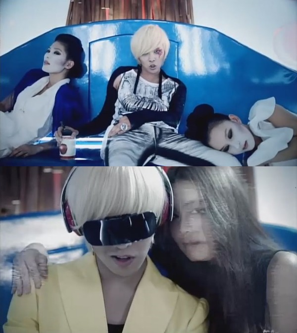 지드래곤의 첫 솔로 앨범 타이틀곡 하트브레이커(Heartbreaker). 당시 지드래곤은 금발과 개성 있는 패션으로 주목을 받았다. /뮤직비디오 캡처