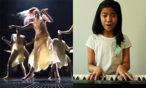 



▲팝가수 레이디디가가(좌)와 가가의 노래를 직접 연주하며 열창해 화제를 일으킨 마리아 아라곤(우) 사진=유투브 캡쳐