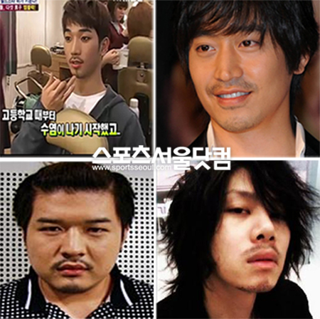 



▲수염 난 모습을 공개한 아이돌