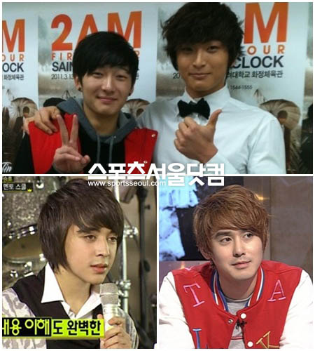 



▲ 닮은꼴로 화제를 모은 데이비드 오(위 왼쪽)와 정진운, 셰인(아래 왼쪽)과 김상혁