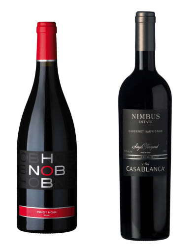 ▲ 홉노브 피노누아, 카사블랑카 님부스 까버네 소비뇽 (왼쪽부터)
