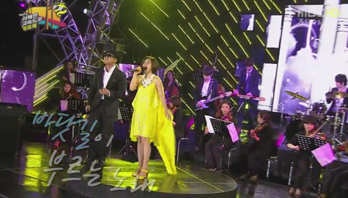 



▲ 지난 2일 방송된 '무한도전-서해안 고속도로 가요제' 무대에 오른 길(왼쪽)과 바다/MBC '무한도전' 캡처