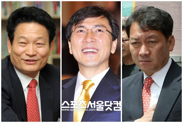 ▲ 왼쪽부터 송영길 인천시장, 안희정 충남도지사, 이광재 전 강원도지사. /출처=더팩트