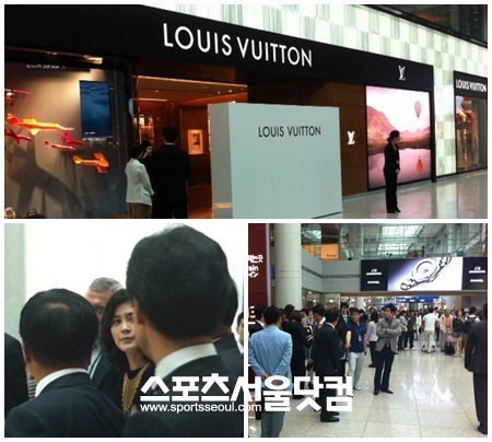 



▲ 루이비통 인천공항 면세점(위쪽 시계방향), 개점식에 모인 인파들, 개점식을 찾은 이부진 호텔신라 사장
