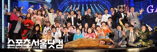 ▲SBS '개그투나잇' 소속 개그맨들. /이새롬 기자