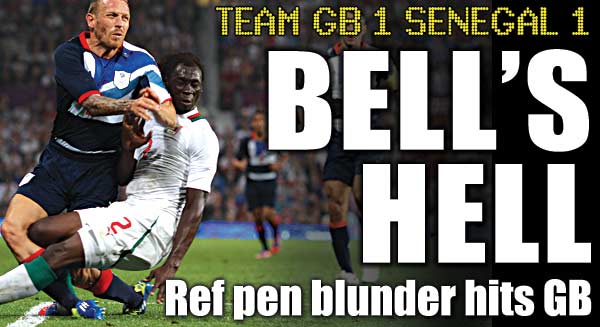 1960 로마올림픽 이후 52년 만에 단일팀을 구성한 영국이 세네갈에 1-1로 비기며 자존심을 구겼다. / 더 선 캡처