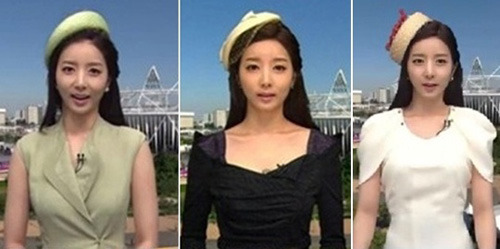 양승은 MBC 아나운서가 독특한 의상으로 시청자들을 당황하게 만들었다. /MBC '뉴스데스크' 방송 캡처