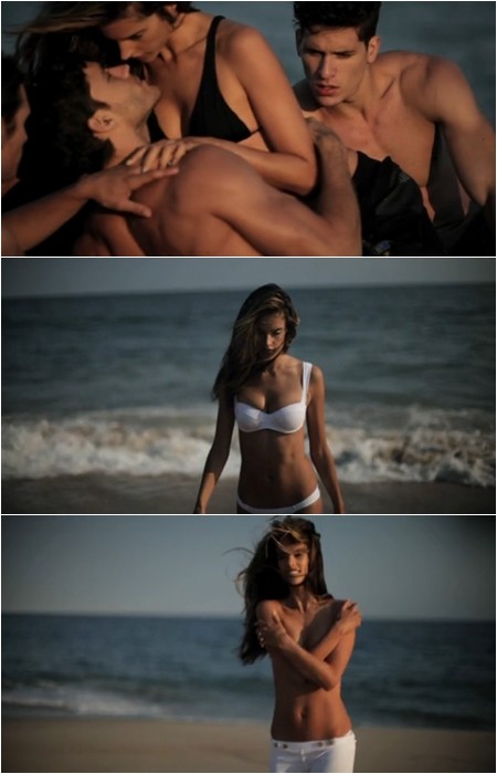 톱모델 알레산드라 앰브로시오가 화보 촬영 현장에서 섹시한 자태를 뽐내고 있다./ 패션잡지 '메이드인브라질(Made In Brazil)' 블로그