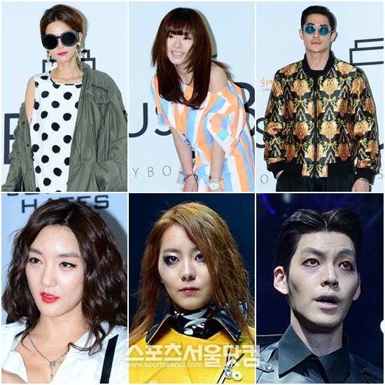 



방송인 김나영 배우, 서우, 모델 배정남, 배우 김우빈, 가수 유이, 가수 바다((왼쪽 위부터 시계 방향)가 '2013 서울패션위크'에 참여해 자리를 빛냈다./더팩트 DB 