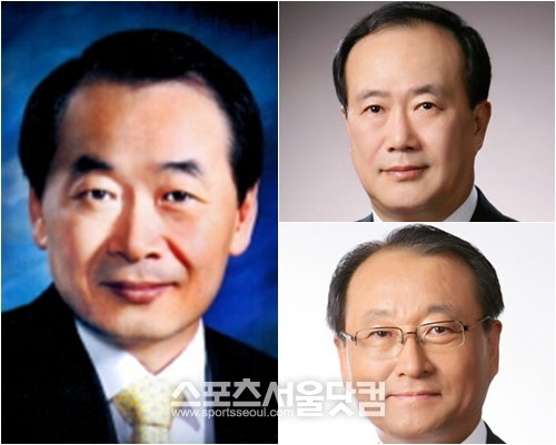 (왼쪽부터 시계방향) 우주하 코스콤 사장, 김봉수 한국거래소 이사장, 김경동 한국예탁결제원 사장 등 한국거래소와 자회사들의 기관장 교체 요구가 거세지고 있다.