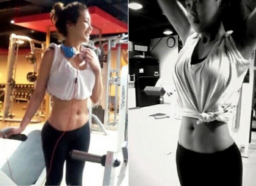 '솔비 11자 복근'이 네티즌들 사이에서 화제다./솔비 트위터