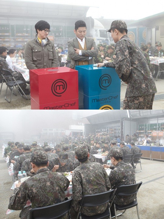 올'리브 '마스터셰프코리아 시즌2' 참가자들이 군대 음식 만들기 미션을 위해 군대를 방문했다. / 올'리브 제공