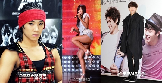 런닝맨 '아이돌 대전'의 대략적인 게임 내용과 참여 그룹 명단이 밝혀졌다. / 왼쪽부터 엠블랙 이준, 씨스타 효린, 인피니트 엘 더팩트 DB