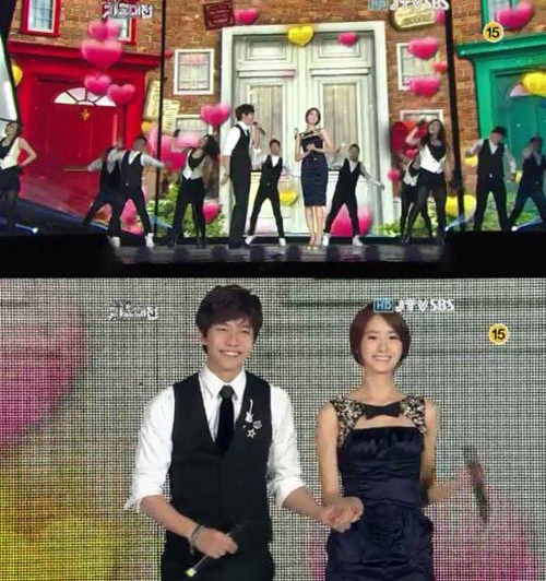 이승기와 윤아가 열애를 인정하면서 과거 두 사람이 함께한 무대가 주목받고 있다. / SBS 방송화면 캡처