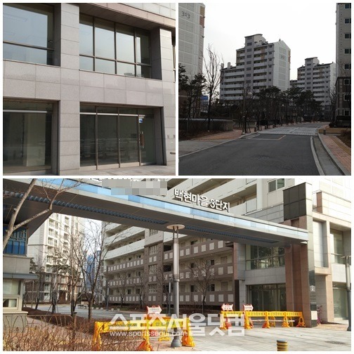 텅 빈 백현마을 3단지. 이곳은 재개발 사업이 지지부진해 입주가 미뤄져 4년째 방치 중이다.