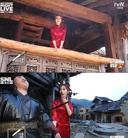 'gta 수호전' 최정문이 치파오를 입고 춘리로 변신했다. / tvN 'SNL 코리아'