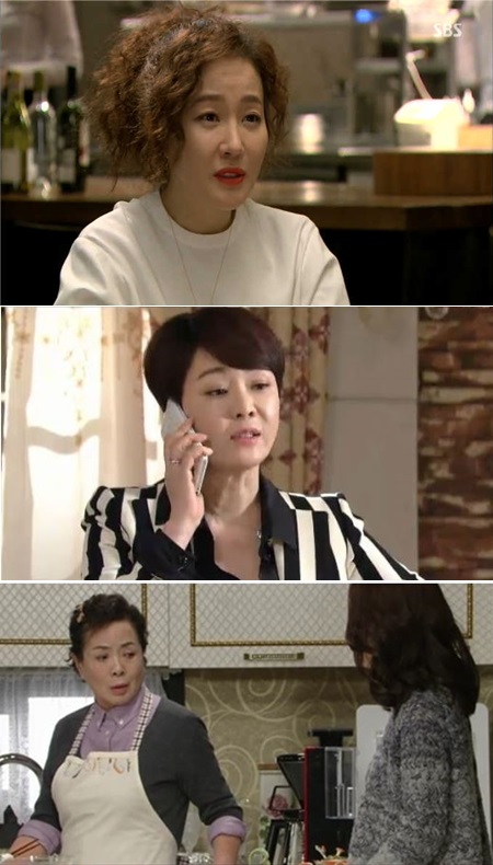 엄지원 김정난 허진(사진 위부터)는 '돌직구' 대사로 시청자들을 사로잡았다. / SBS '세 번 결혼하는 여자' 방송 캡처