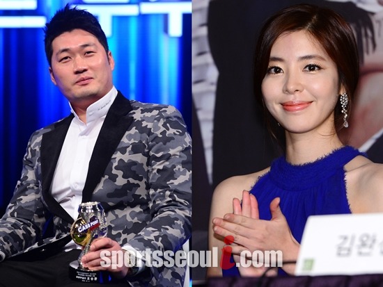 김규리(오른쪽) 측이 오승환과 열애설을 부인했다./남윤호 기자