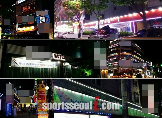 오는 24일부터 27일까지 인천광역시에서 개최되는 '2014년 제43회 전국소년체육대회' 선수들의 숙소가 유흥업소가 밀집된 모텔촌으로 해 논란이 일고 있다. <더팩트>이 15일 오후 2014년 '제43회 전국소년체육대회'를 앞두고 지정된 선수단 숙소가 있는 지역을 방문했다. 밤이 깊어지면서 선수단 숙소 주변은 유흥을 즐기는 사람들로 가득했다./인천=김아름 인턴기자