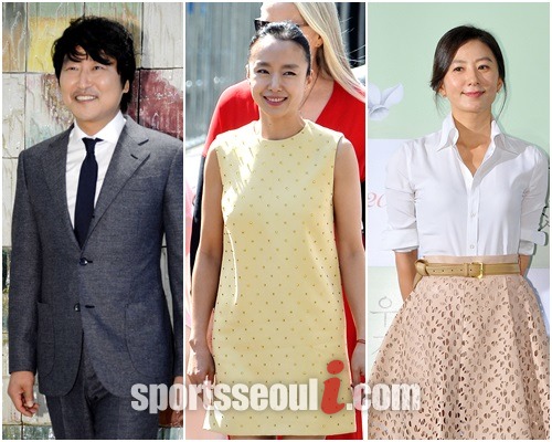 남다른 모습으로 후배 연기자에게 본보기가 된 송강호 전도연 김희애(왼쪽부터)./칸=이새롬 기자, 더팩트DB