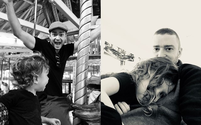 평소 아들에 대한 넘치는 사랑을 인스타그램을 통해 공개하고 있는 저스틴 팀버레이크(왼쪽 사진 오른쪽) 역시 '아버지의 날'을 맞아 아들과 사진을 공개하며 부성애를 자랑했다. /저스틴 팀버레이크 인스타그램