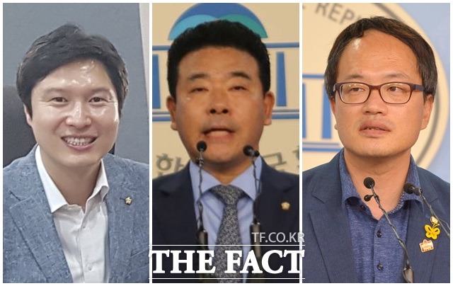 더불어민주당 전당대회 최고위원 경선에 출마를 공식화한 후보 6명 가운데 3명이 초선의원이다. 사진은 초선인 이해영(왼쪽부터)·박정·박주민 민주당 의원. /더팩트 DB·이해영·박정 의원 페이스북 갈무리