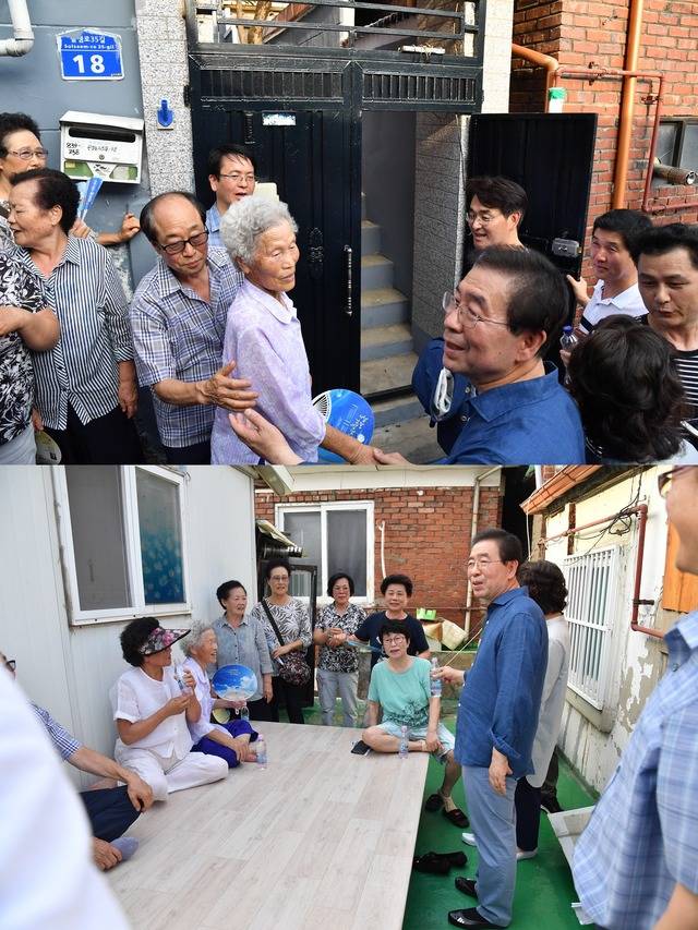 옥탑방 뒤쪽 건물에 사는 박순여(89)씨는 