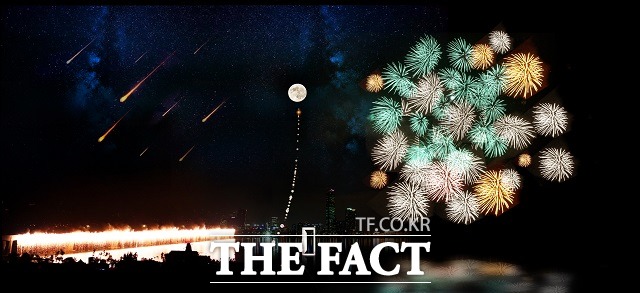 태풍 '콩레이'의 북상으로 한화는 오는 6일 예정인 '서울세계불꽃축제 2018' 을 예정대로 진행할 지를 놓고 고민하는 모습이다.  /㈜한화 제공