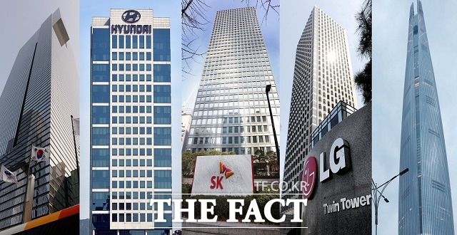 삼성과 현대자동차, SK, LG, 롯데그룹 등 국내 주요 그룹 핵심 계열사들의 올해 3분기 경영 실적 희비가 엇갈렸다. /더팩트 DB