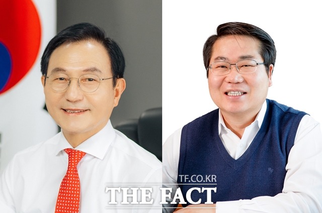 한국메니페스토운동본부가 민선 7기 기초자치단체장 공약이행평가를 발표한 가운데 아산시가 3년 연속 SA등급을 받았으며 천안시는 이행 기간 부족을 이유로 등급이 공개되지 않았다.  / 천안시, 아산시 제공