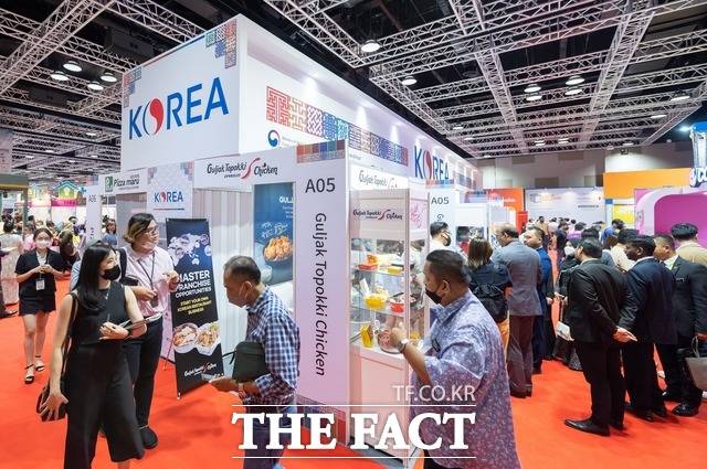 말레이시아 쿠알라룸푸르 ‘FIM 2022 국제 프랜차이즈 박람회' 한국관 전경 / aT제공