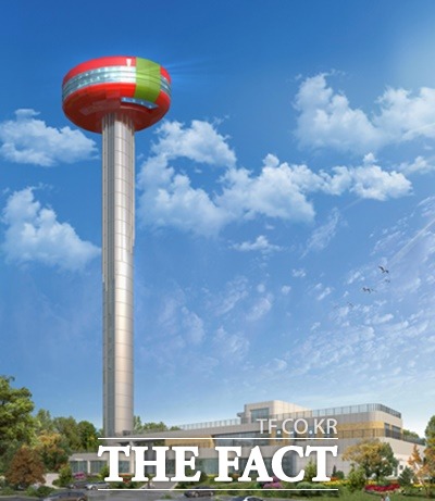 내년 8월 공사가 완료될 70m 스카이 전망대. / 예산군 제공