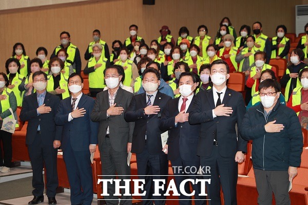 2022 충북 괴산세계유기농산업엑스포 자원봉사단 해단식이 31일 괴산문화예술회관에서 열렸다. /충북도.
