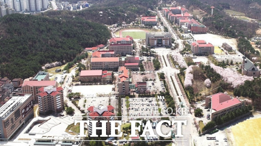 하늘에서 내려다본 목원대 전경.