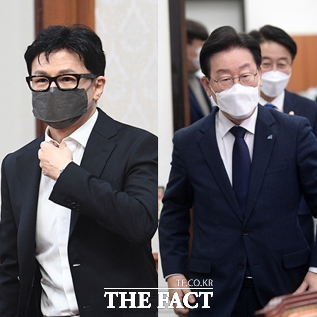 한동훈 법무부 장관은 23일 이재명 더불어민주당 대표가 자신의 혐의를 부인하는 내용의 기자회견을 한 것에 대해 