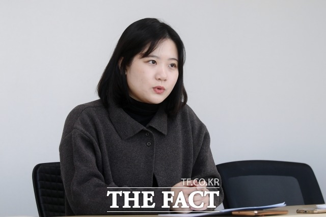 박지현 전 더불어민주당 공동비상대책위원장이 28일 더불어민주당에 정순신 전 검사 아들 학교폭력을 검증하지 못한 책임을 물어 한동훈 법무부 장관을 검찰에 고발해야 한다고 요청했다. /이선화 기자 