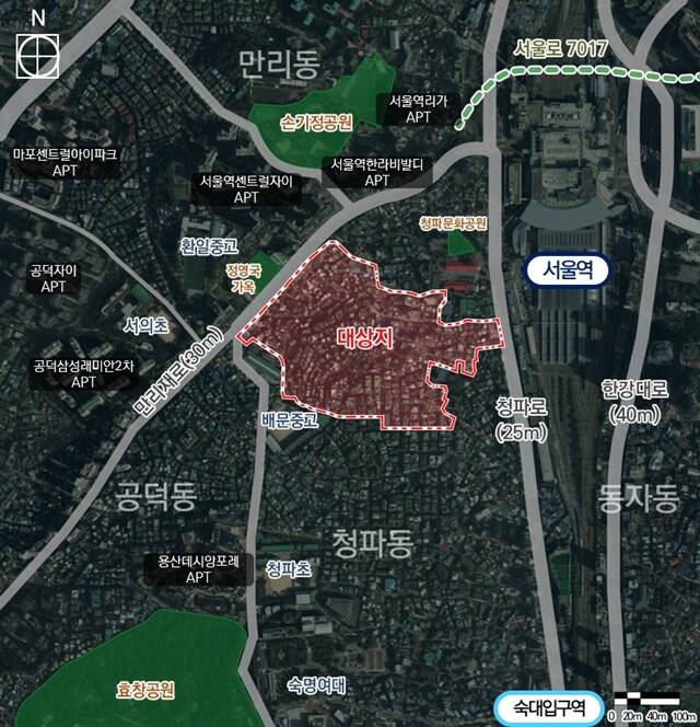 용산구 서계동 33번지 일대 주택정비형 재개발사업이 도시계획위원회 심의를 통과했다. /서울시