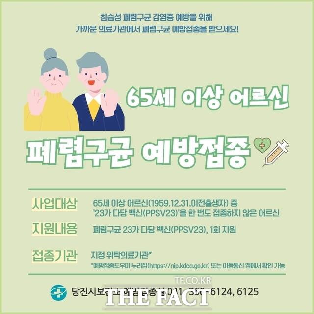 당진시 폐렴구균 예방접종 홍보물. /당진시